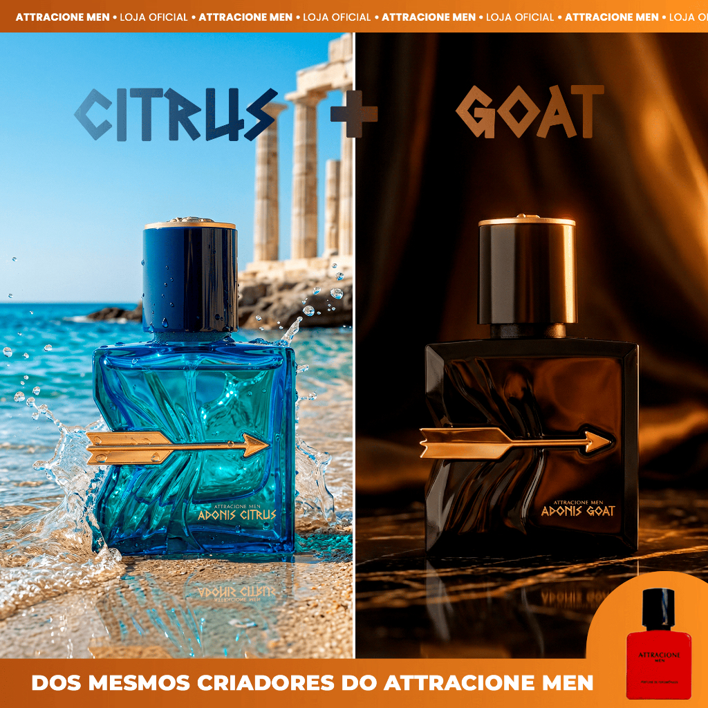 Perfume Attracione Men Kit Adonis Citrus e Adonis Goat - LANÇAMENTO