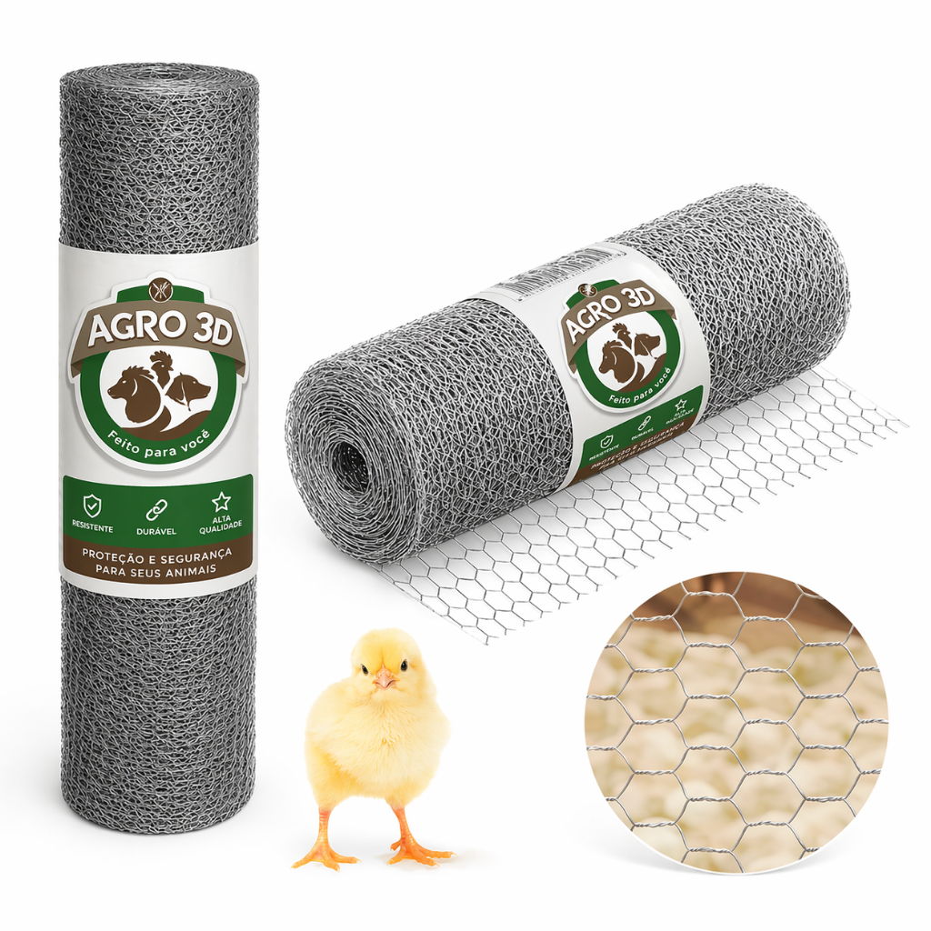 Tela Arame Galvanizado Viveiro Pinteiro Aves Pássaros Calopsita Pintinho 1 Polegada