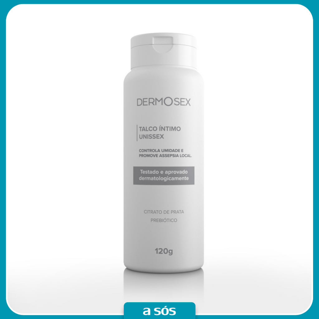 Talco íntimo Unisex Contra Odor e Irritação Dermosex - 100g
