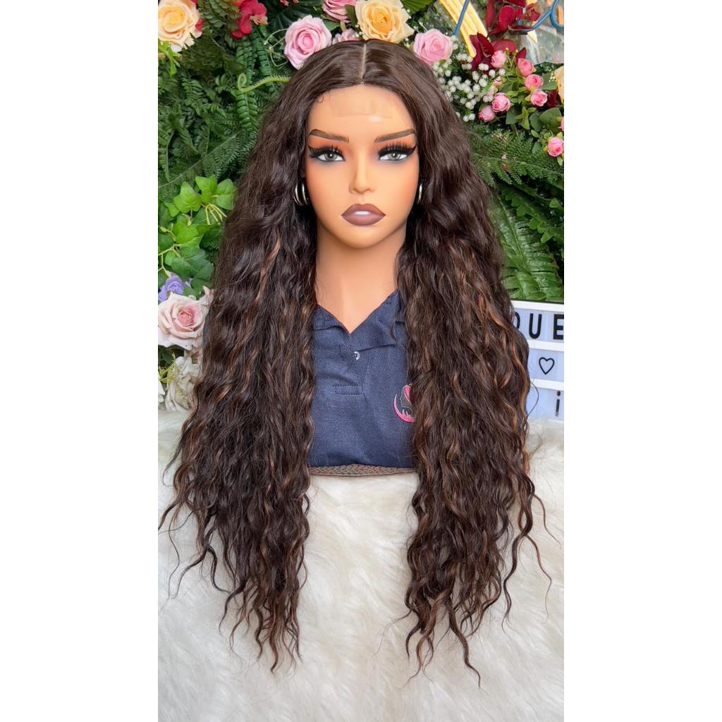 Cabelo Semi Lace Iris Cacheado 65cm – Fibra Premium