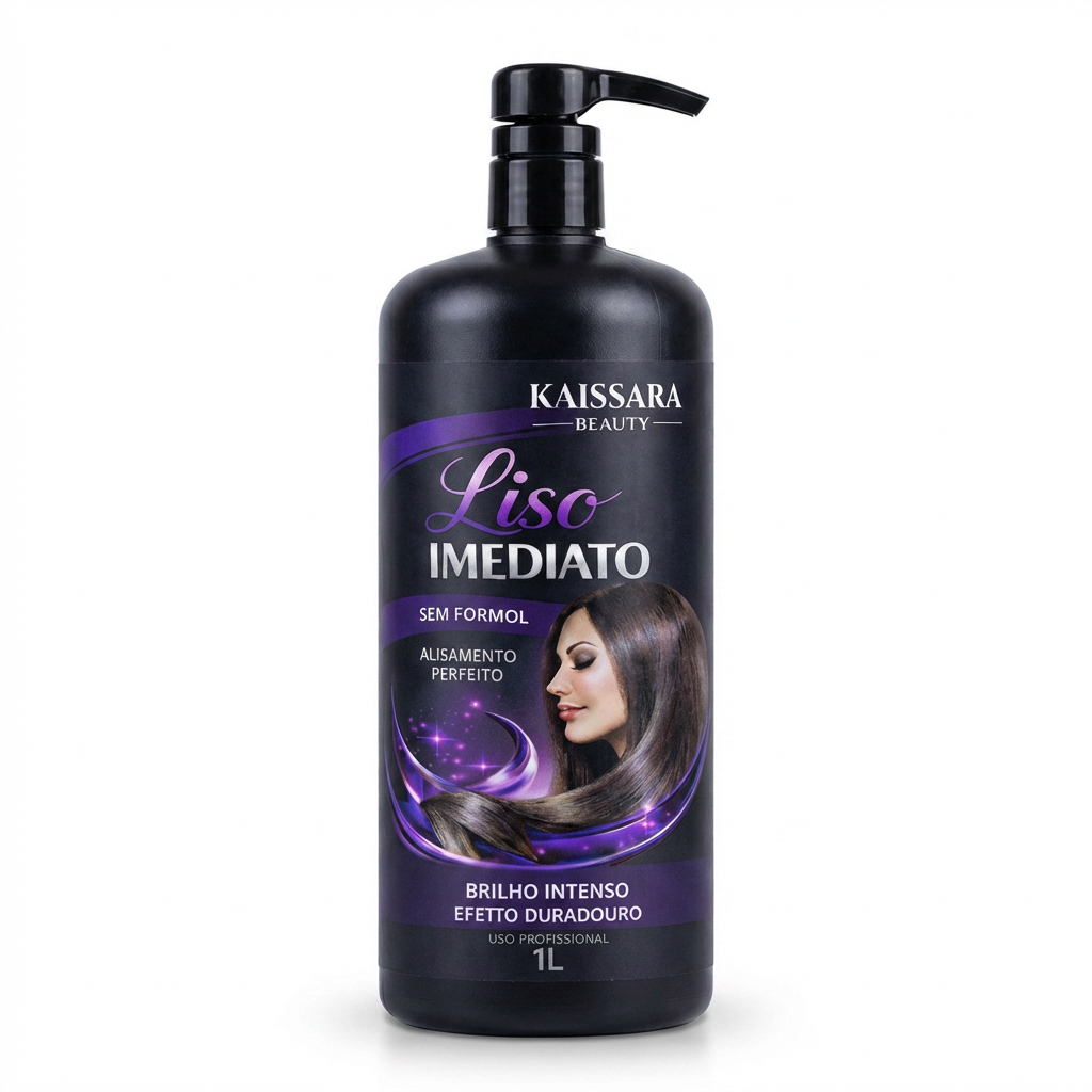 Progressiva Liso Imediato 1 Litro Kaissara Beauty Sem Formol 100% Orgânica Cabelos Hidratados