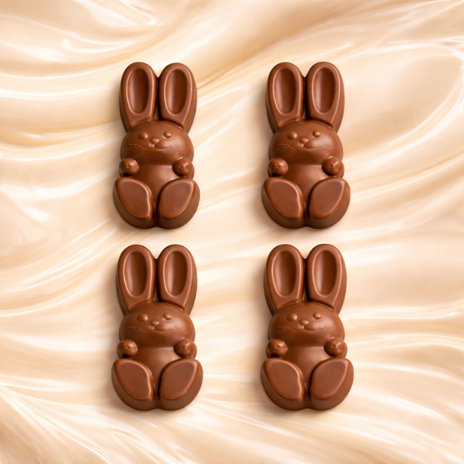 1~5 Forma silicone p/chocolate bombom coelhinho  P1058 porto lançamento páscoa 2025 (CHOCO)