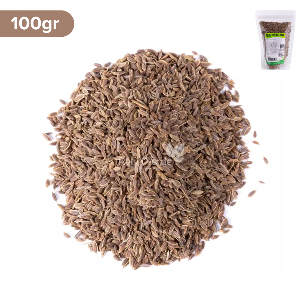 Semente de Endro Relva Verde 100g Aneto Tempero Natural para Peixes Molhos Pães e Receitas Culinárias