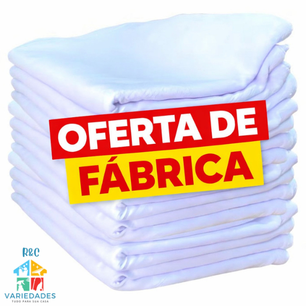 Dez Panos de Prato C/ Bainha PÉ DE GALINHA LISO Grosso Legitimo - 10 Unidades