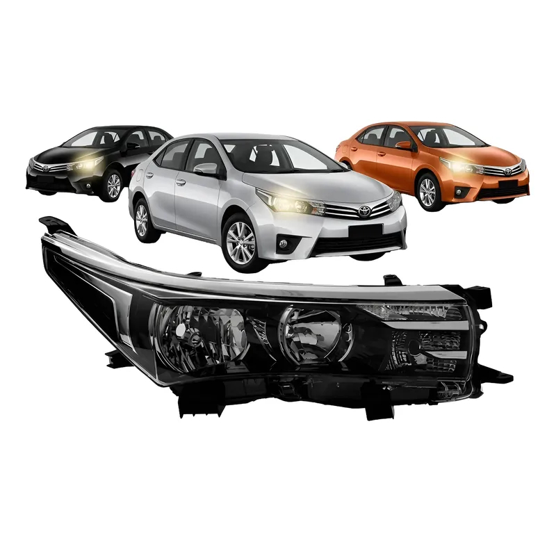 Farol Toyota Corolla 2015 2016 2017 Máscara Negra Lado Direito