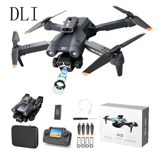 DLI Mini Drone M3 com Tela 4,3 Profissional com Resolução 4K Dual Camera Wifi 2 Baterias