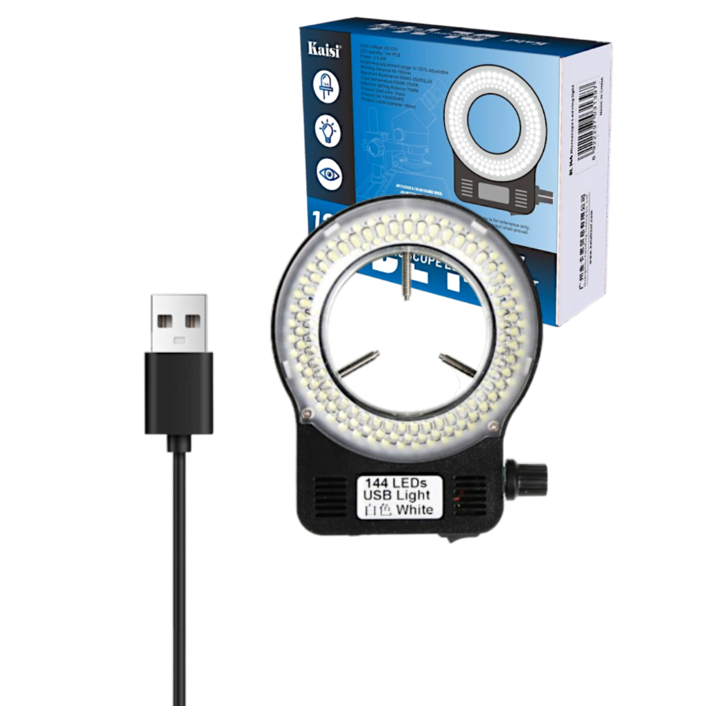 Fonte De Luz-Lâmpada Led Para Microscópio Ajustável Bivolt Kaisi