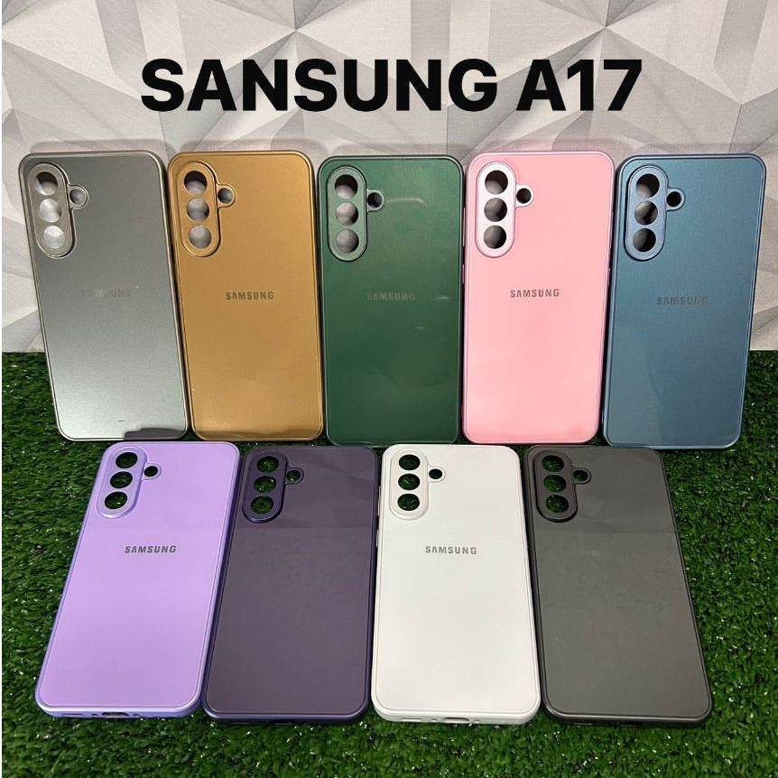 CAPA CASE CAPINHA PREMIUM P/SAMSUNG A17  INTERIOR AVELUDADO AG-GLASS PHONE CASE MODA ELEGANTE LUXO