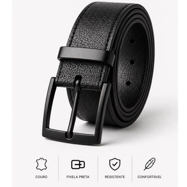 Cinto masculino Dupla face premium preto e marrom com  (fivela preto luxo)! Oferta.