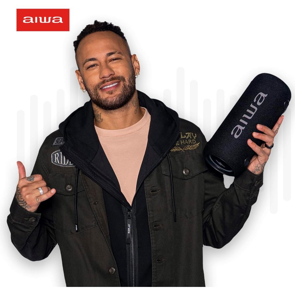 Caixa De Som Speaker Bluetooth Aiwa SP-04-LB 40W IPX5 Preta