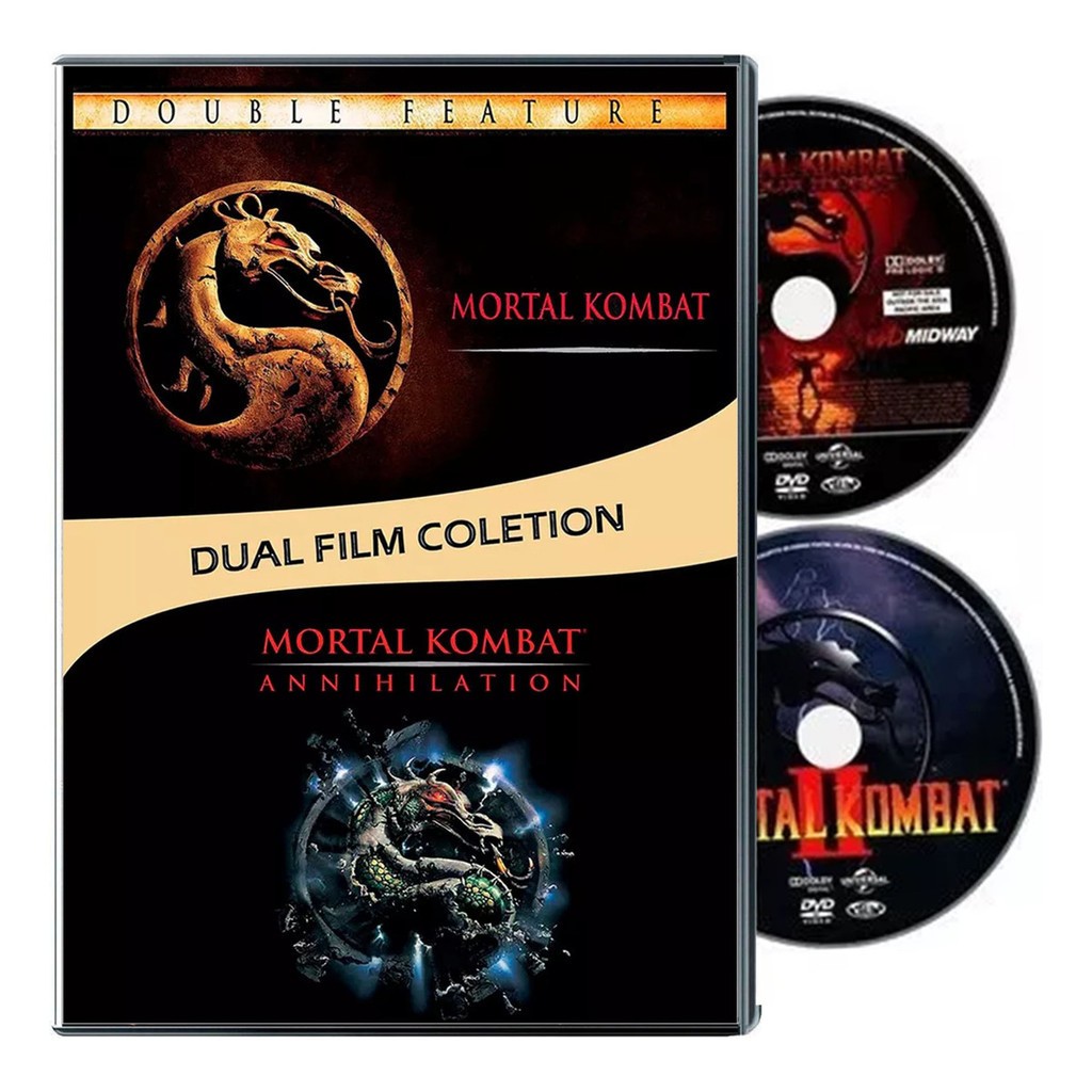 Dvd Mortal Kombat 1995 + Aniquilação 1997 - 2 Dvd