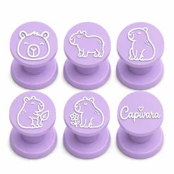 Kit Carimbo Marcador Brigadeiro CAPIVARA Molde Festa Confeitaria Aniversário Doces