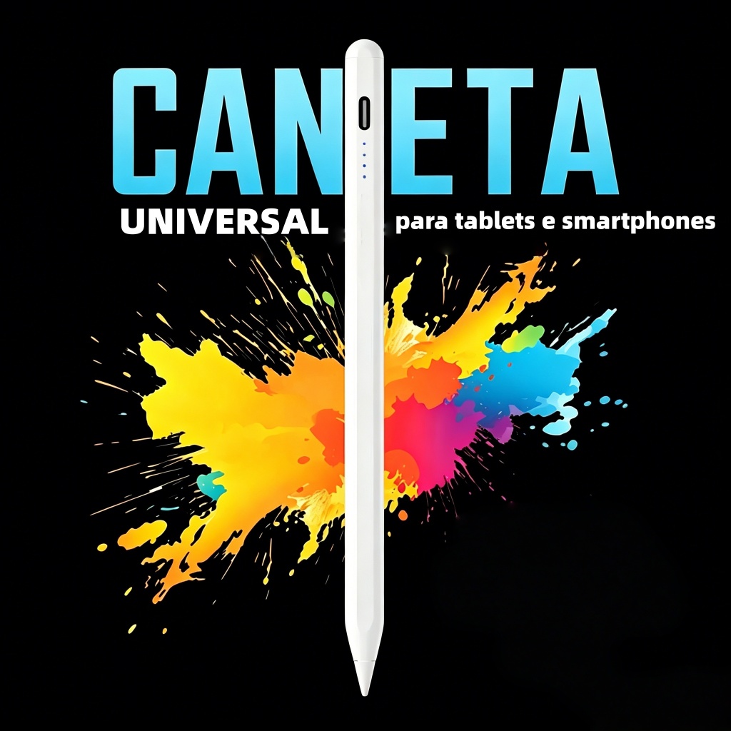 Caneta Estilosa Universal para Android, iOS e Windows - Caneta Touch para iPad e Tablet