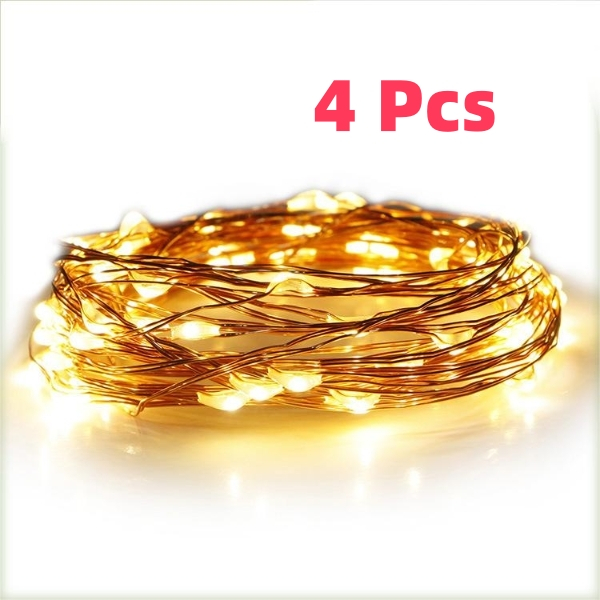 4 Unidades Fio Fada 2 Metro Cordão Luz Decolar Festas Leds Pilha Luzes De Led Para Cabana Bubble Led Novo