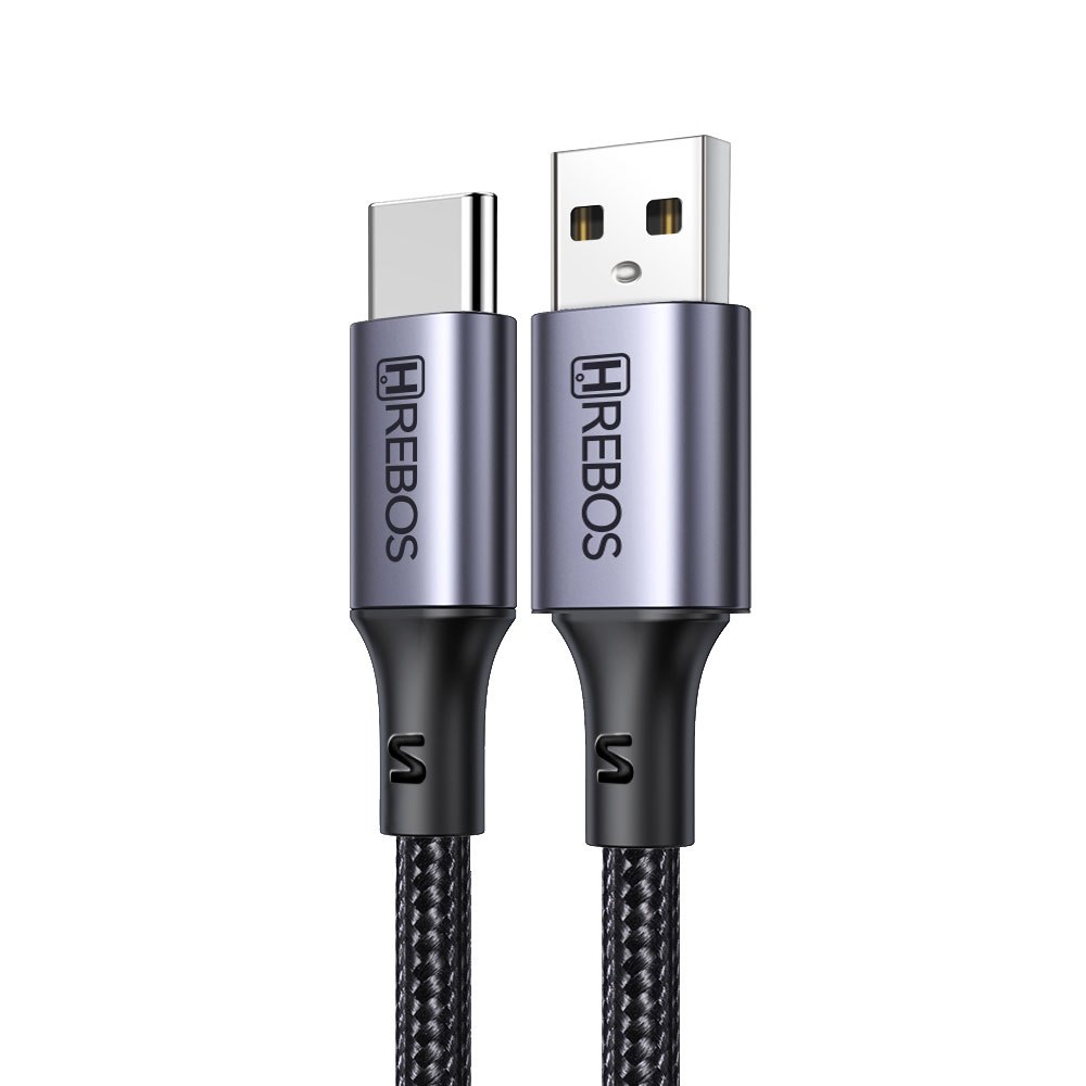 Cabo USB Para Tipo C 60W 1 Metro Nylon Reforçado