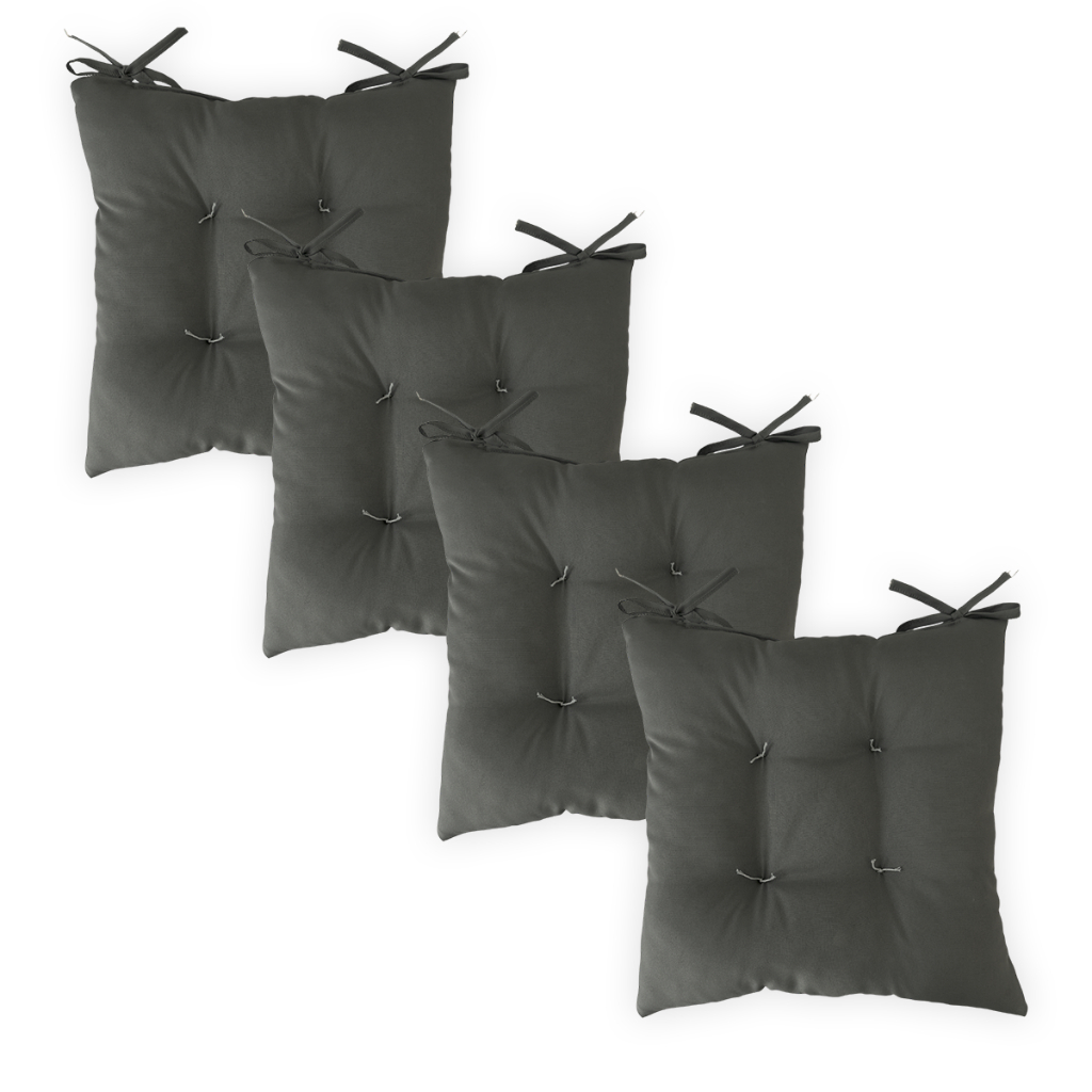 Kit Almofada para cadeira 04 unidades 40x40 cm Oxford Colorido Assento Futon