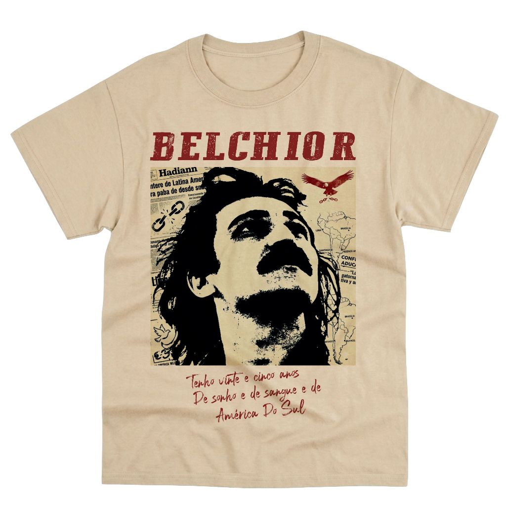 Camiseta Vintage Unissex Belchior MPB Cultura Brasileira V13