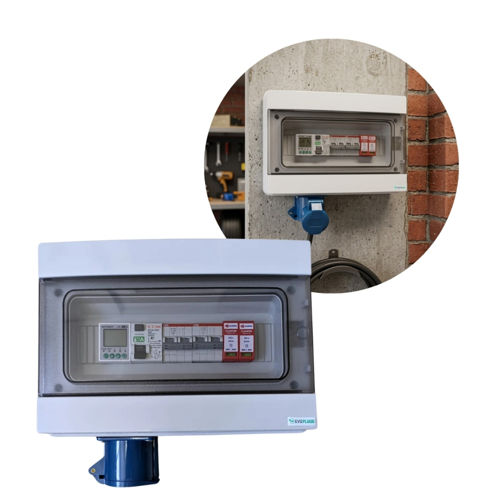 Quadro Proteção Carregador Veicular Elétrico 8kW 5kW Monitoramento WiFi Segurança