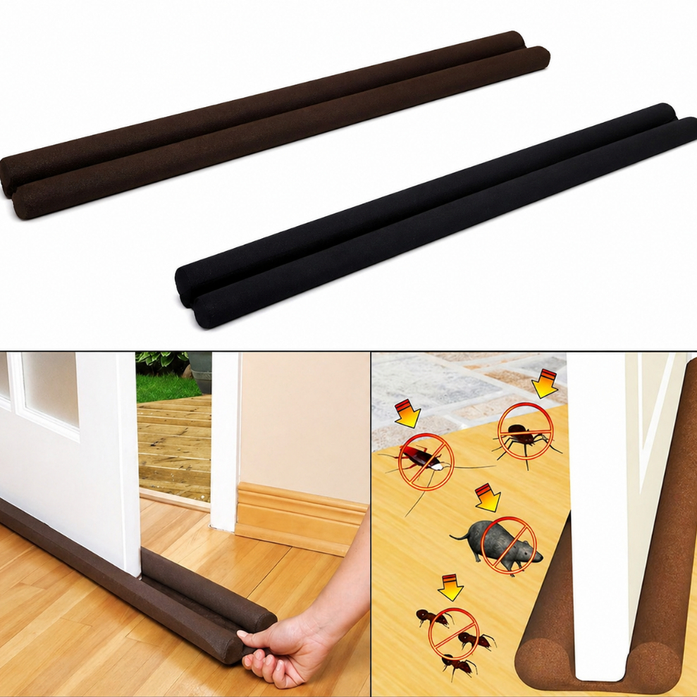 KIT C/2 Veda Porta Duplo 90 cm Ajustável Protetor de Porta
