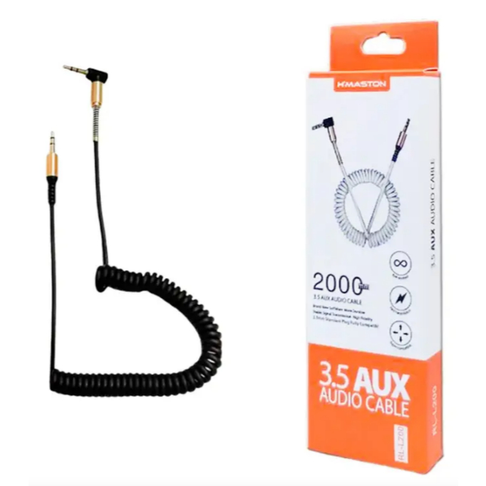 Cabo Auxiliar Aux 3,5mm Cabo Mola Hmaston  P2 P2  Rl-l200 clip-icon Cabo Auxiliar Aux 3,5mm Cabo Mola Hmaston  P2 P2  Rl