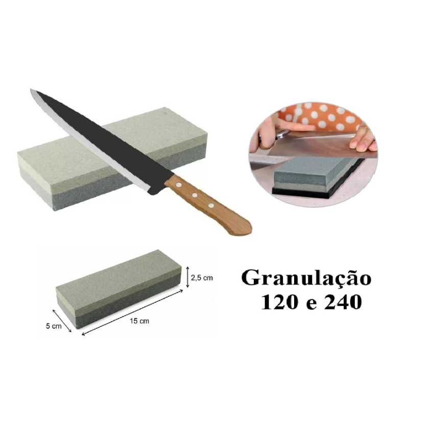 PEDRA PARA AFIAR E AMOLAR FACA, GRANULACAO 120 E 240