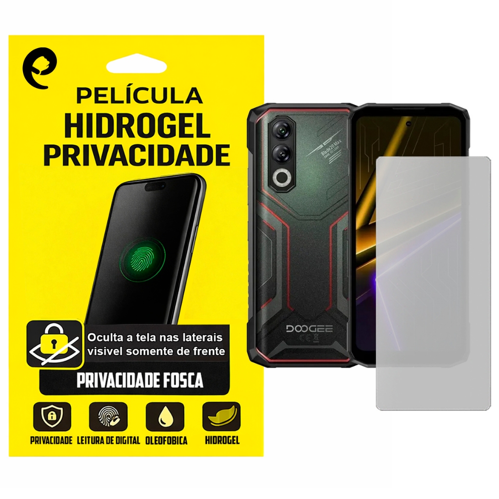 Película (Privacidade) Fosca Hidrogel Slim TPU Protetora Compativel com celular Smartphone Doogee Blade 20 Max