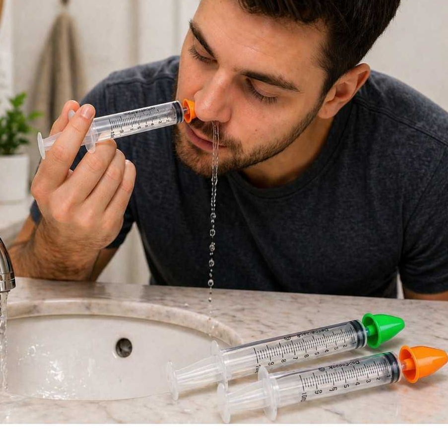 kit Lavador Nasal Com Seringa Infantil Adulto Higiene Nasal Eficiente e Segura