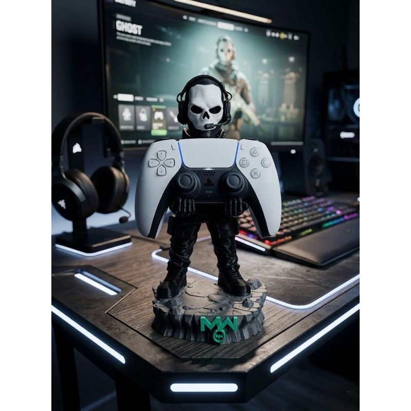 Suporte controle Ghost Call of Duty, suporte Cod MW ghost ps5