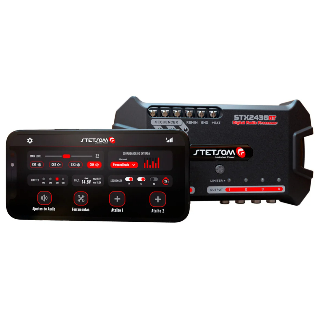 Processador Stx2436 Bt Stetsom Crossover Automotivo Bluetooth Sequenciador