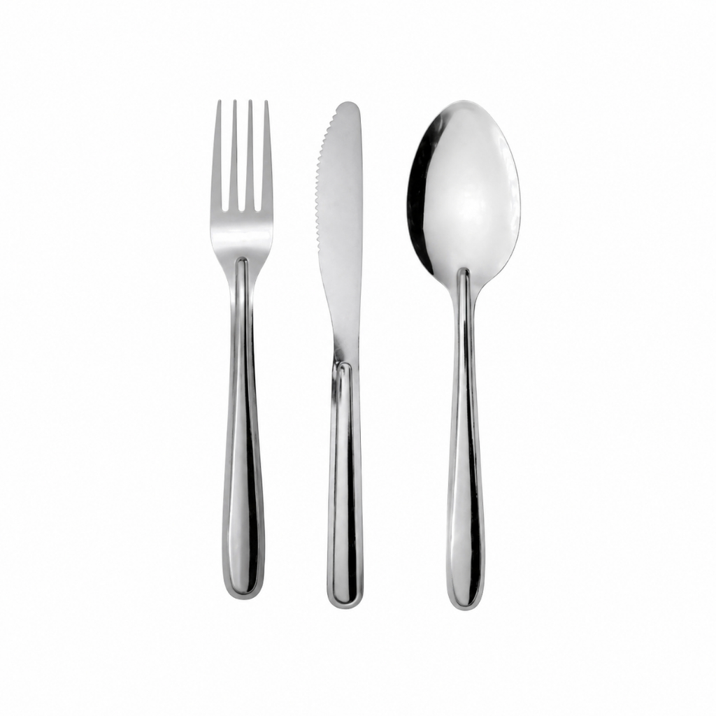 Kit Jogo de Talheres Garfo Faca Colher Inox Brilho Para Almoço e Jantar Festas e Eventos Final de Ano Buffet