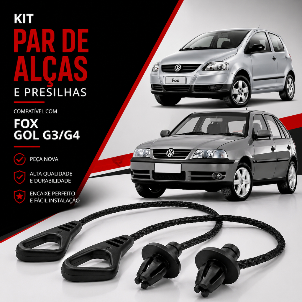 Par Cordão Bagagito Tampao Traseiro Gol G3 G4 G5 G6 G7