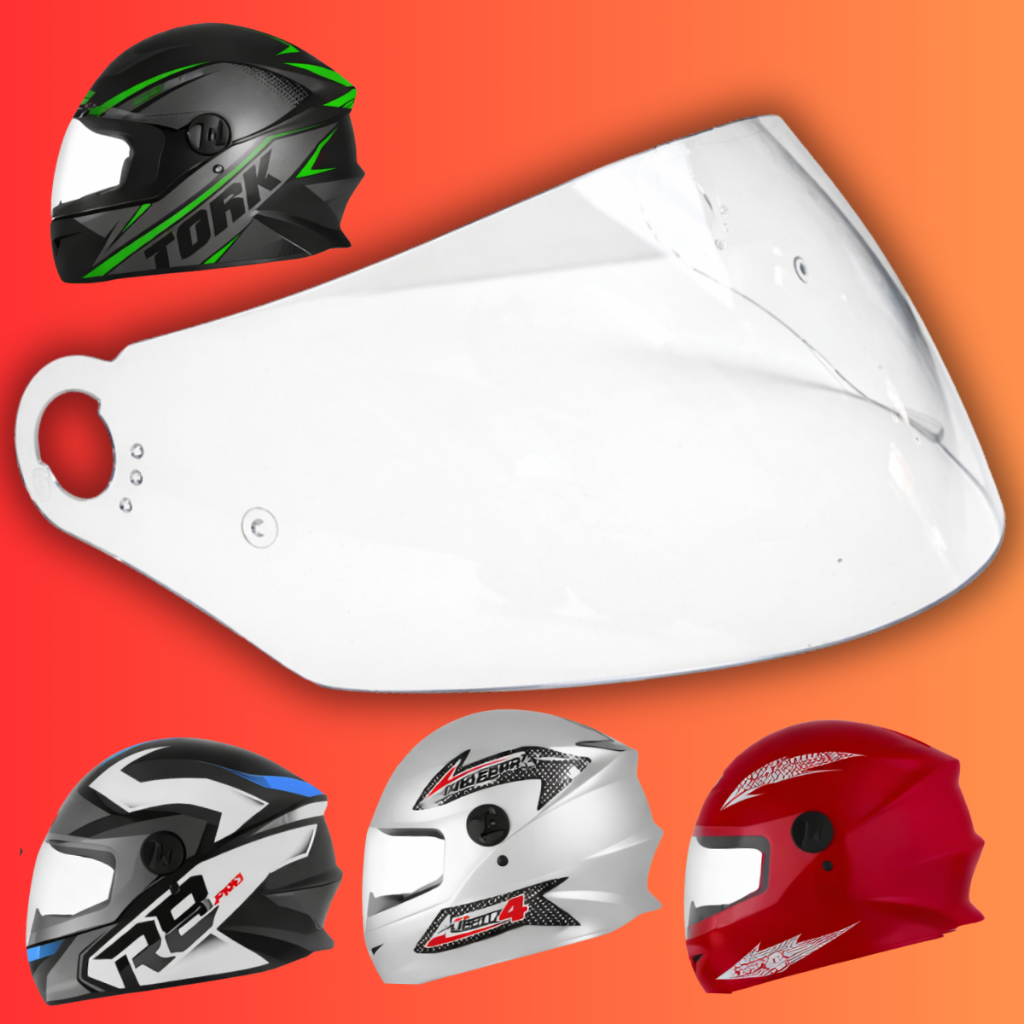 Viseira Cristal Para Capacete New Liberty 4 Liberty 5 e R8 Compatível Pro Tork