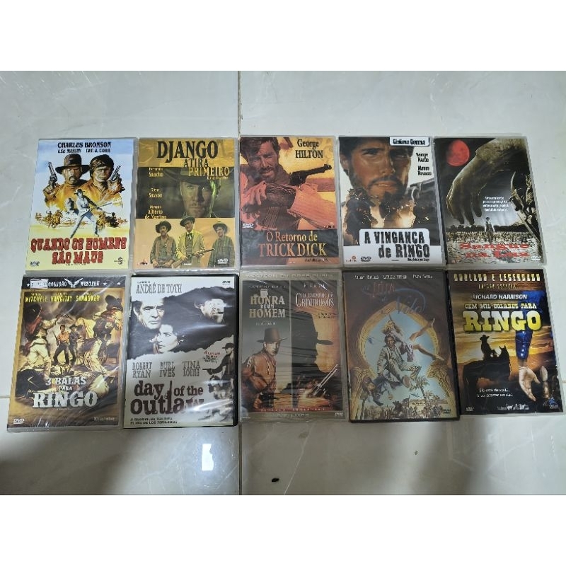 lote 10 dvd faroeste western Bang Bang gema franco Django Sabata Ringo B