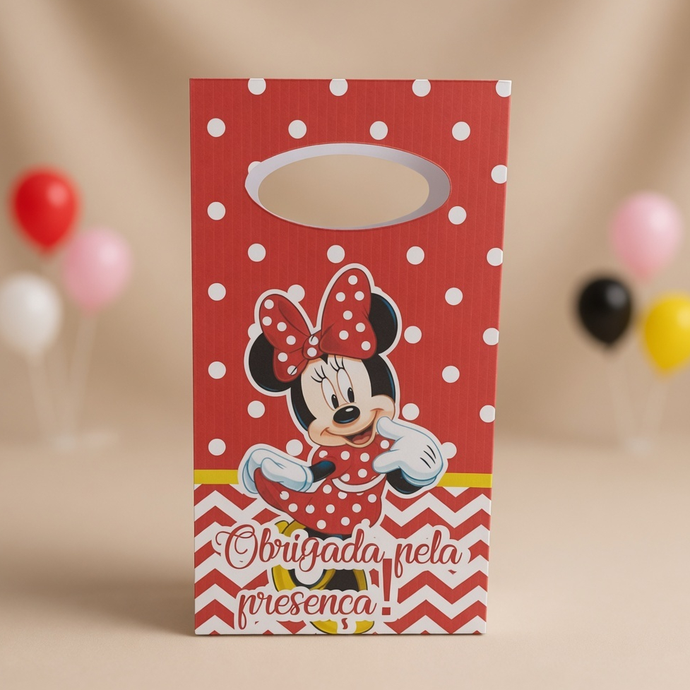 Sacolinha P Minnie Vermelha/Para Festa Infantil/Lembrancinha para Aniversário/Decoração
