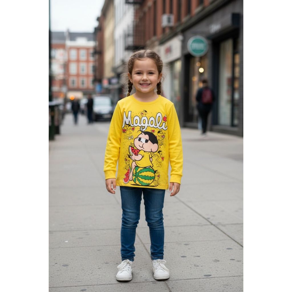 CAMISETA INFANTIL MANGA LONGA MAGALI