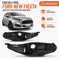 Carcaça Farol Ford New Fiesta 2013 2014 2015 2016 2017 2018 2019