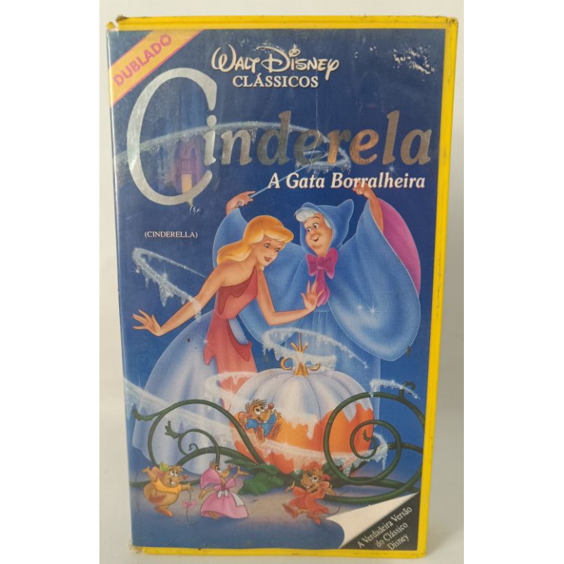 VHS Cinderela A Gata Borralheira Dublado Walt Disney desenho filme infantil clássico raridade colecionador
