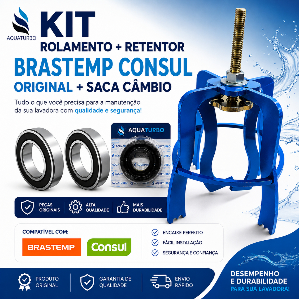 Kit Rolamento + Retentor Brastemp Consul | Saca Câmbio
