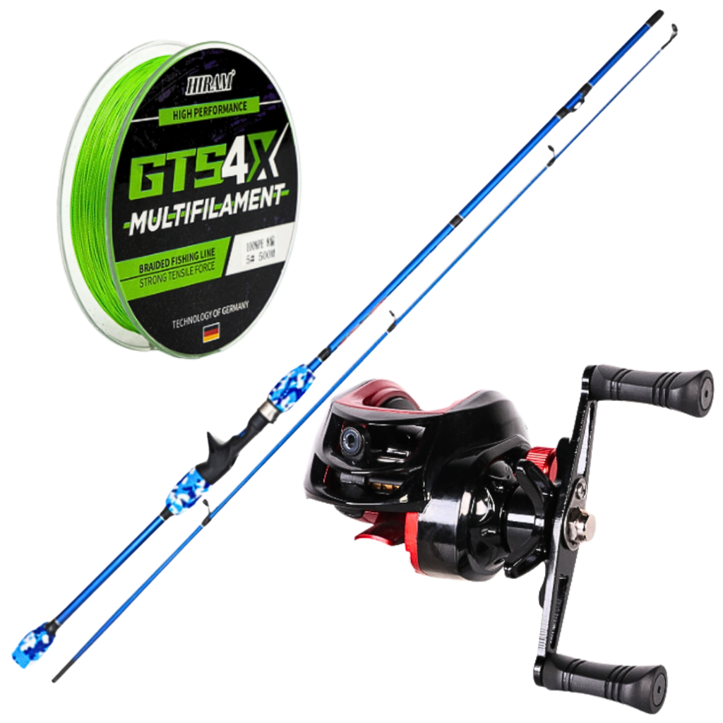 Carretilha De Pesca Anticabeleira Vara Fibra de Carbono Pescaria Kit de Pesca Linha Multifilamento .