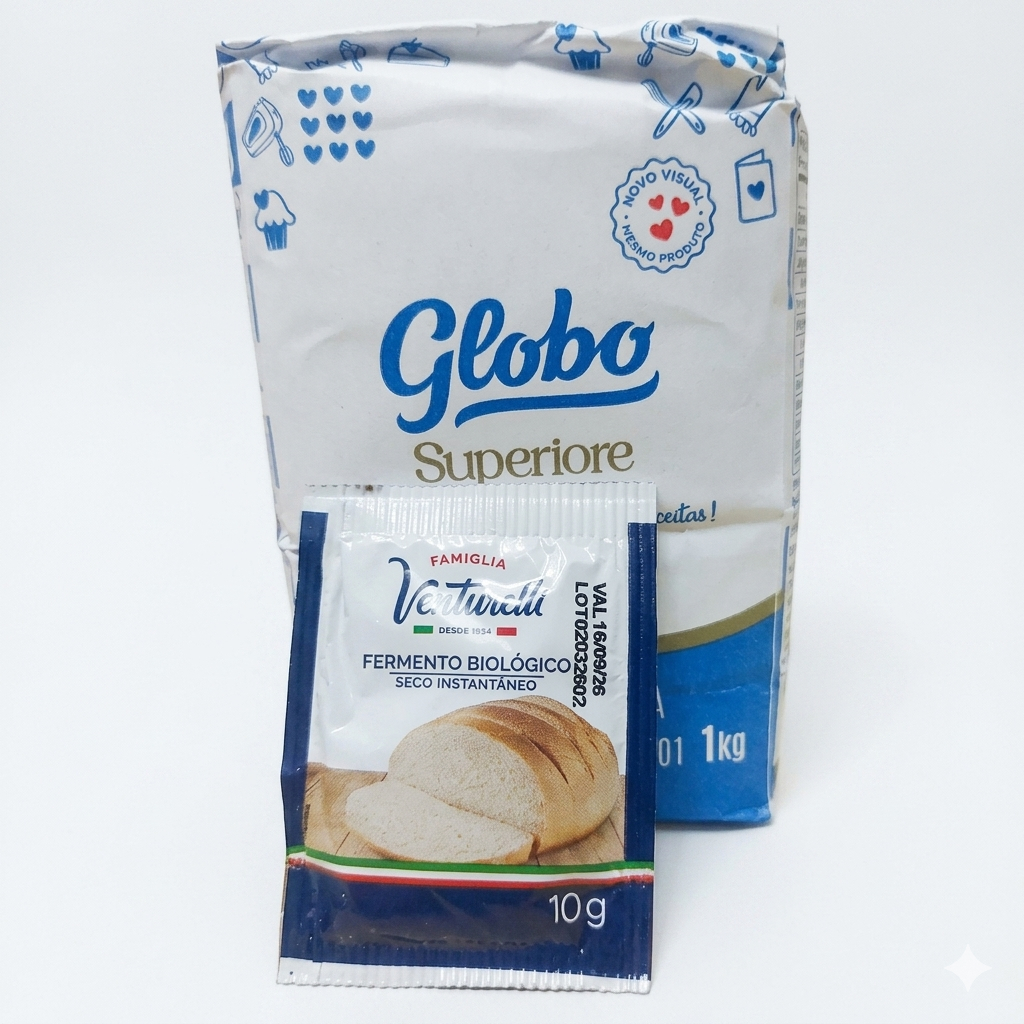 Farinha Globo Superiore W300 1kg + Fermento Venturelli 10g