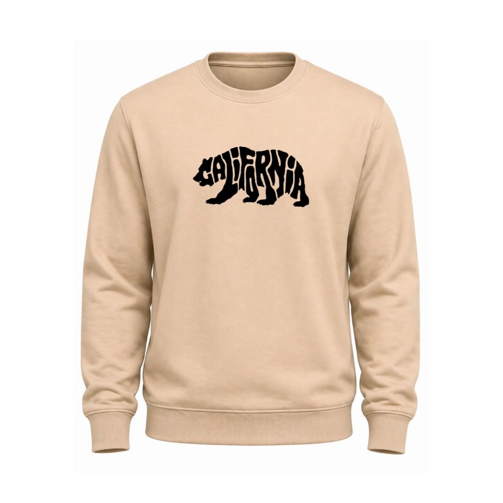 Moletom Gola Careca Masculino Feminino Flanelado Blusa De Frio California Urso Estiloso Lançamento