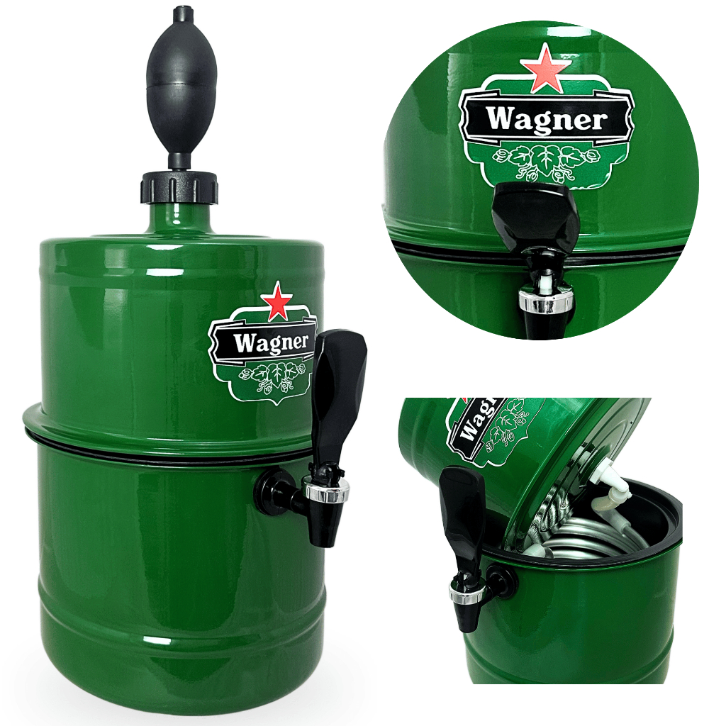 Chopeira Portátil a Gelo 5,1 Litros Personalizada Verde | Presente | Não Elétrica | Personalizada