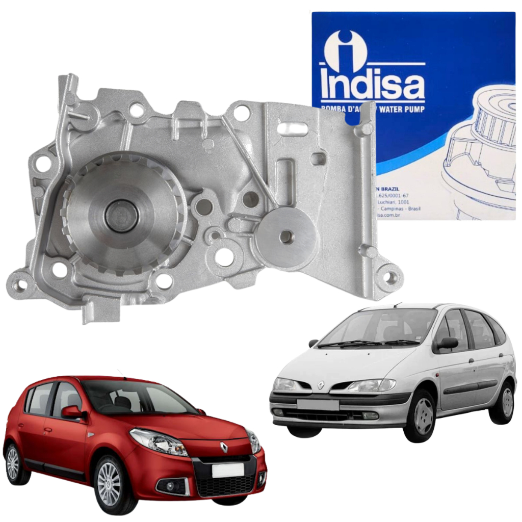 Bomba d'Água Para Renault Sandero Scenic Logan Duster Megane 1.6 16V Original Indisa