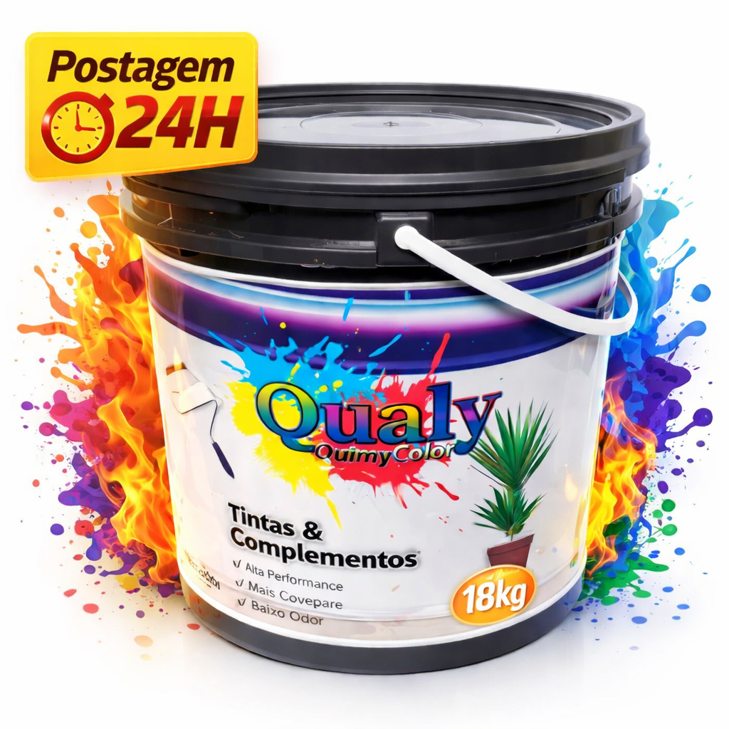Tinta Balde Látex Qualycolor Acrílico Antimofo 18 kg Parede - ENVIO MESMO DIA