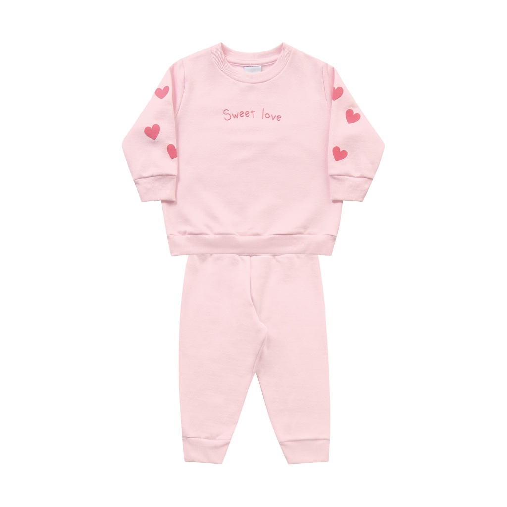 Conjunto de Menina de Bebê Fakini Blusão + Calça Moletom