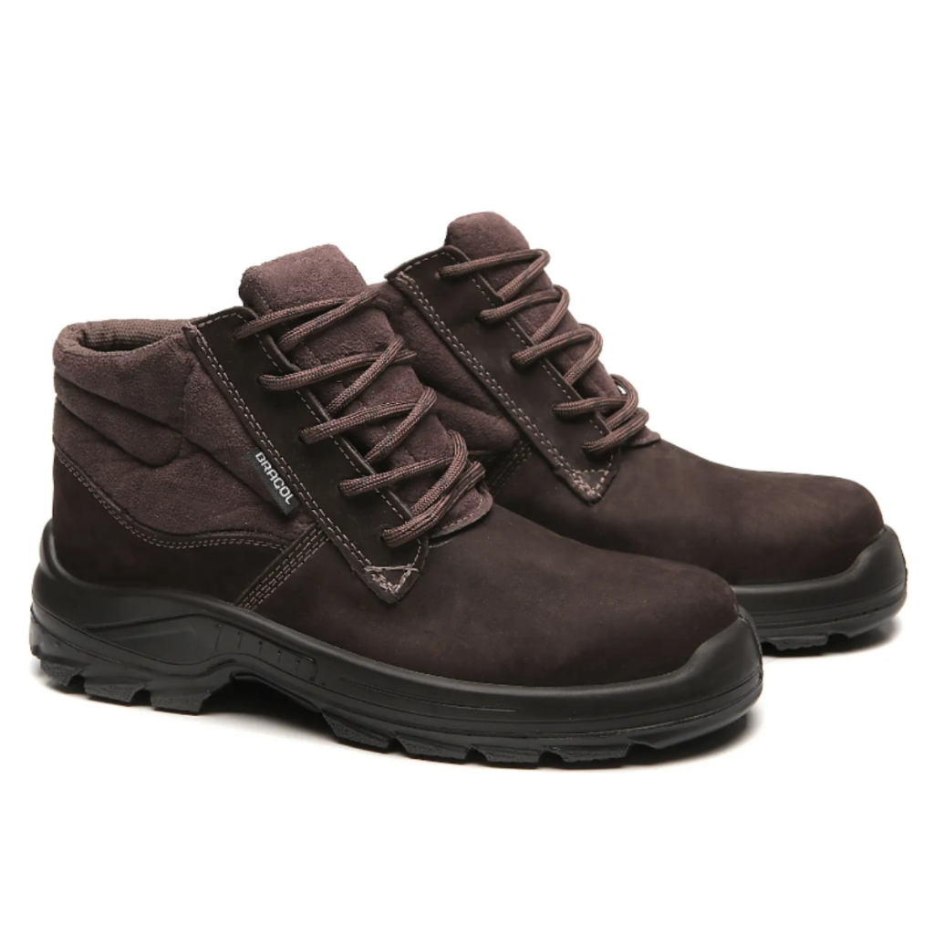 Bota Botina Segurança Ocupacional BAFN Bracol Bico Composite Couro Nobuck - PFL