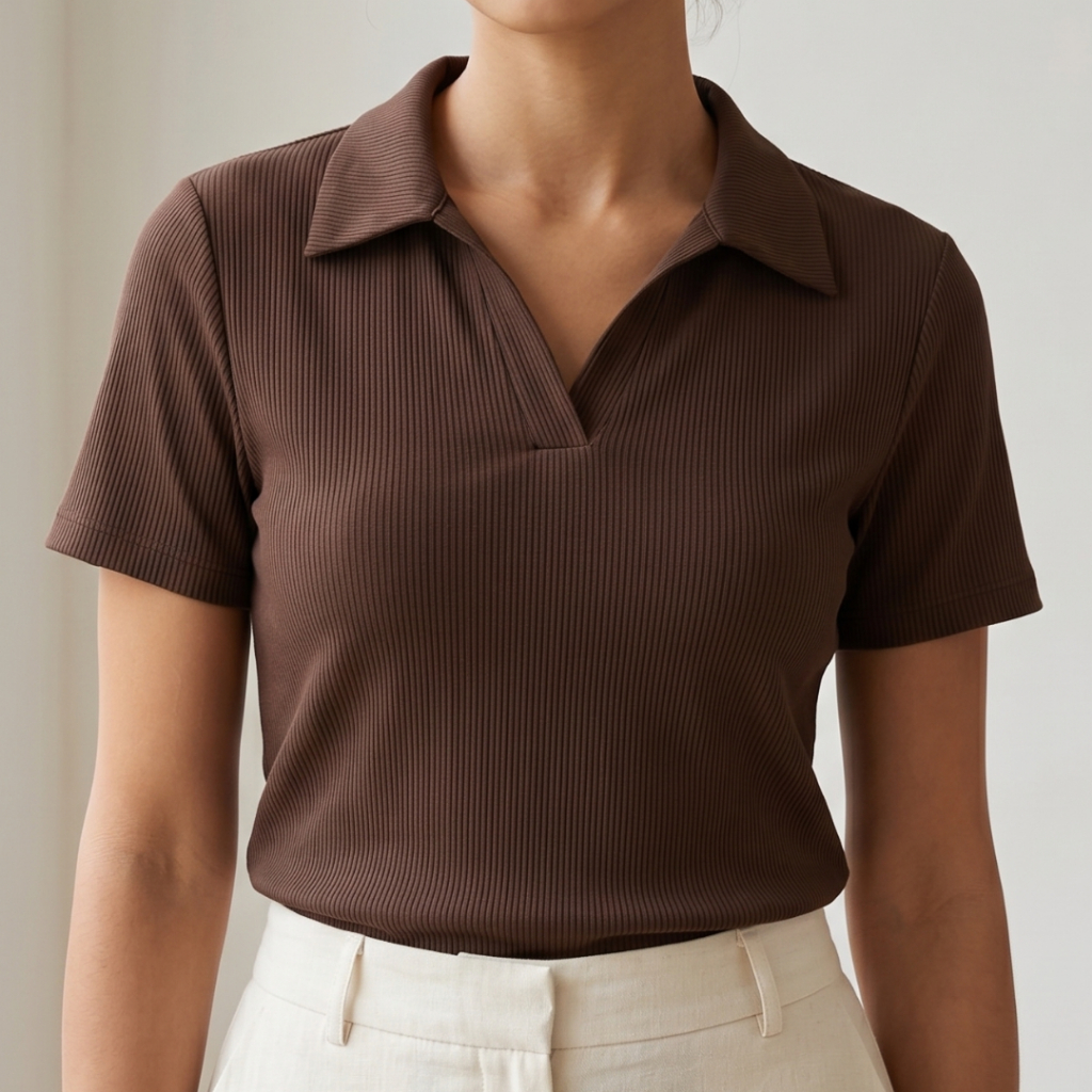 Blusa Feminina Gola Polo Básica Ribana Premium Conforto e Estilo Dia a Dia