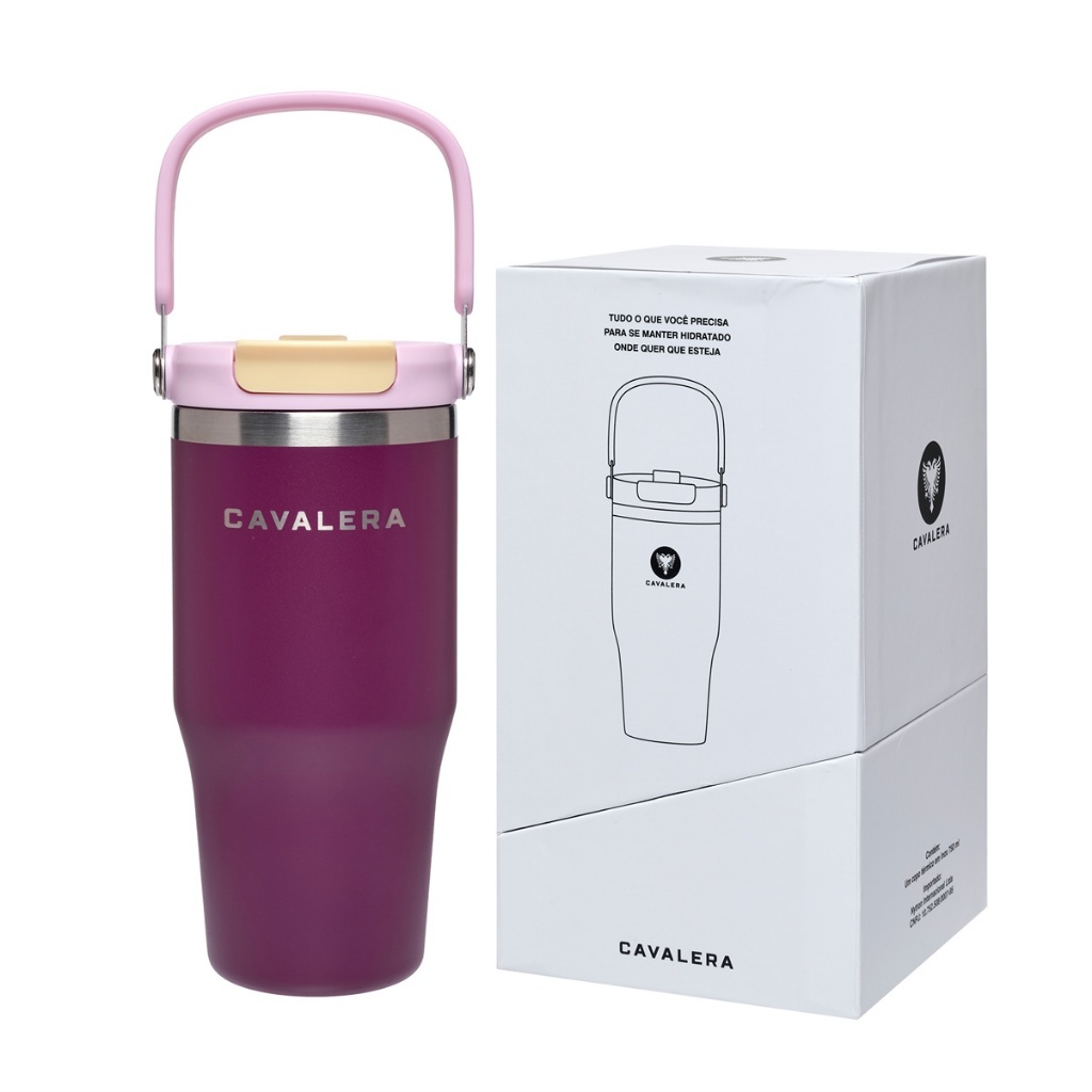 Garrafa Copo Térmico 750Ml Com Alça Resistente Cavalera