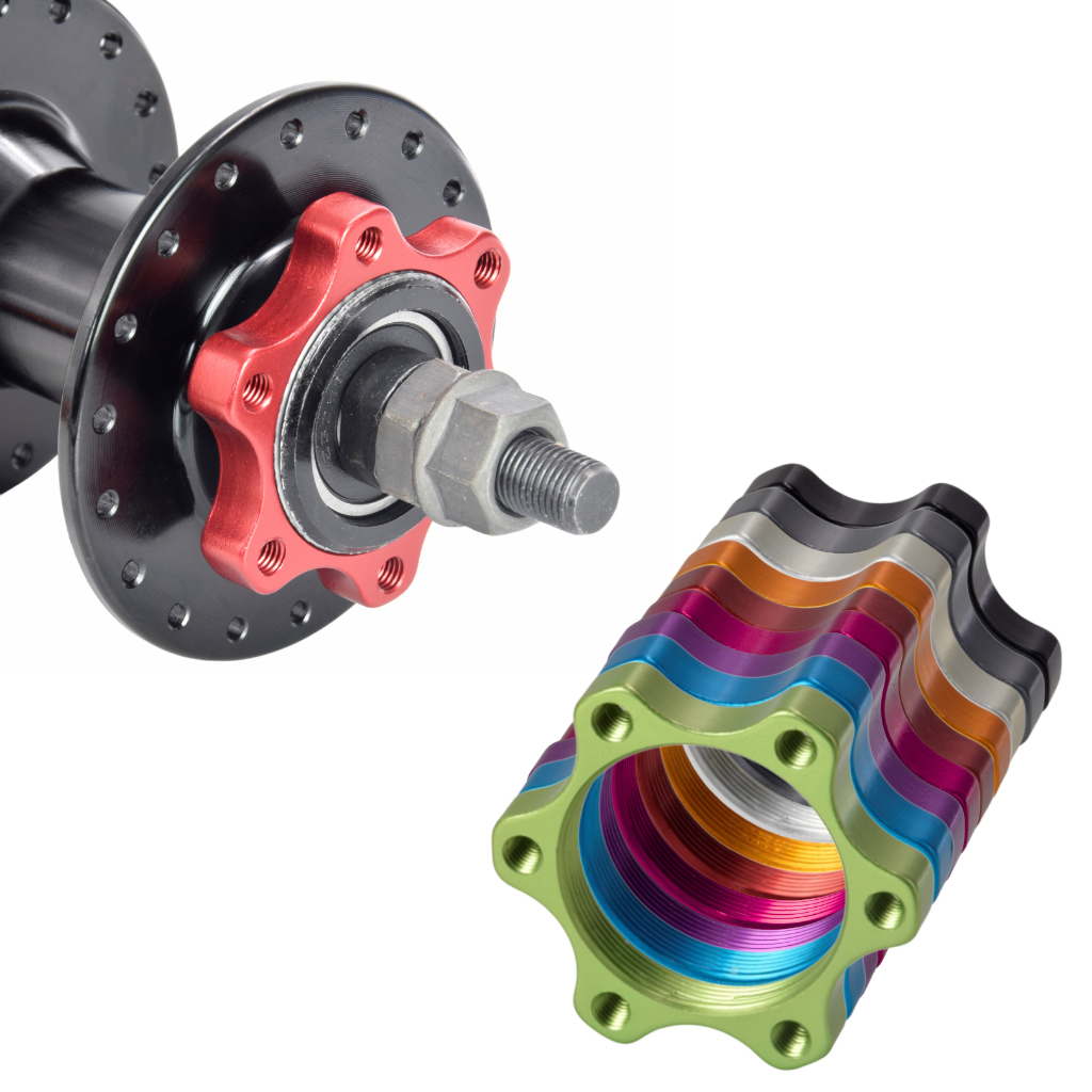 Adaptador Freio Disco Cubo Bike Motorizada 44mm Aluminio - Cores