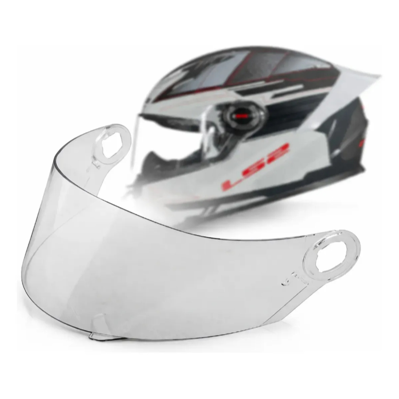 Viseira Cristal Capacete Ls2 Ff358 Ff396 FW3 FECHADO GTX GT 3 Transparente